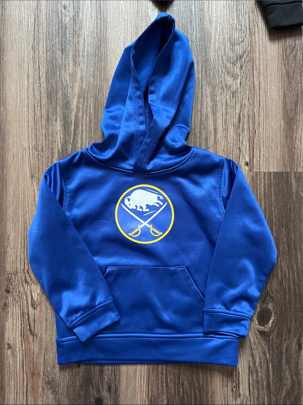 NHL Royal Blue Hoodie with Yellow Buffalo Logo